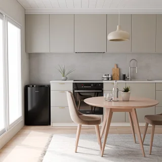KitchenBrothers Koelkast 81L Tafelmodel Zwart