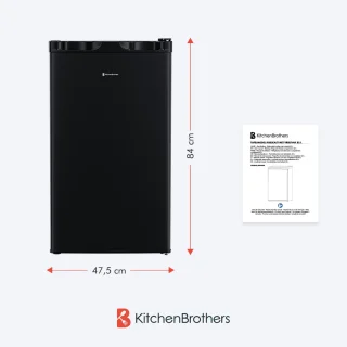 KitchenBrothers Koelkast 81L Tafelmodel Zwart