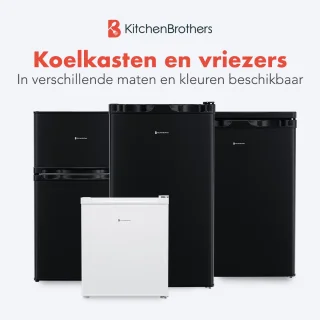 KitchenBrothers Koelkast 81L Tafelmodel Zwart