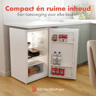 KitchenBrothers Koelkast 88L Tafelmodel Wit