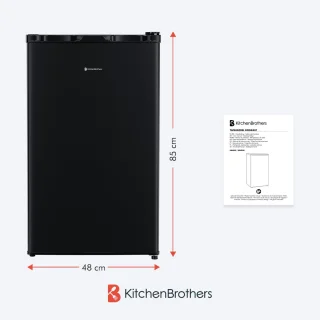 KitchenBrothers Koelkast 88L Tafelmodel Zwart