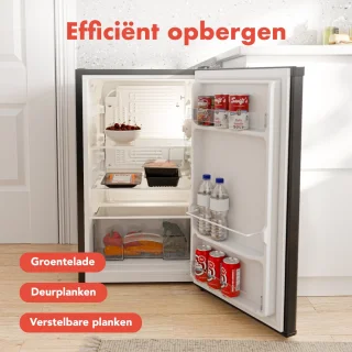 KitchenBrothers Koelkast 88L Tafelmodel Zwart