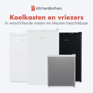 KitchenBrothers Koelkast 88L Vrijstaand Wit