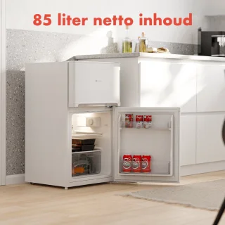 KitchenBrothers Koelvriescombinatie 85L Wit