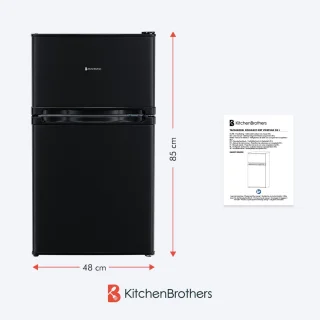 KitchenBrothers Koelvriescombinatie 85L Zwart
