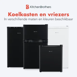 KitchenBrothers Koelvriescombinatie 85L Zwart