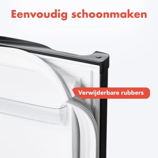 KitchenBrothers Koelvriescombinatie 85L Zwart