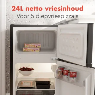 KitchenBrothers Koelvriescombinatie 85L Zwart