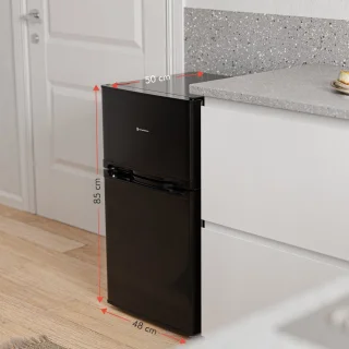 KitchenBrothers Koelvriescombinatie 85L Zwart