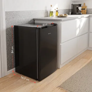 KitchenBrothers Koelvriescombinatie 88L Zwart