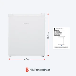 KitchenBrothers Mini Koelkast 40L Wit Vrijstaand