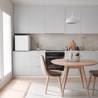 KitchenBrothers Mini Koelkast 40L Wit Vrijstaand
