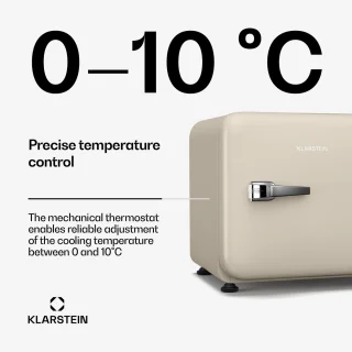 Klarstein Audrey Evo 43L Mini Kühlschrank Creme