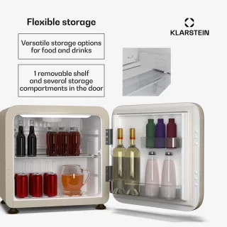 Klarstein Audrey Evo 43L Mini Kühlschrank Creme