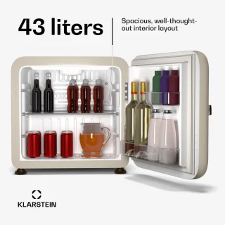 Klarstein Audrey Evo 43L Mini Kühlschrank Creme