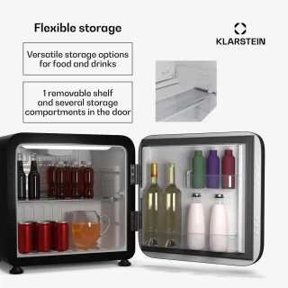 Klarstein Audrey Evo 43L Mini Kühlschrank Schwarz