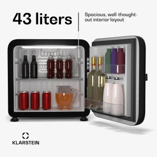 Klarstein Audrey Evo 43L Mini Kühlschrank Schwarz
