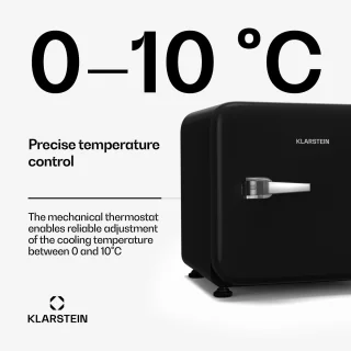Klarstein Audrey Evo 43L Mini Kühlschrank Schwarz