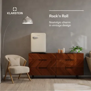 Klarstein Audrey Evo 68L Mini Kühlschrank Creme
