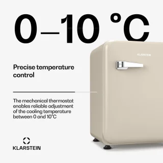 Klarstein Audrey Evo 68L Mini Kühlschrank Creme