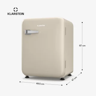 Klarstein Audrey Evo 68L Mini Kühlschrank Creme