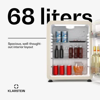 Klarstein Audrey Evo 68L Mini Kühlschrank Creme
