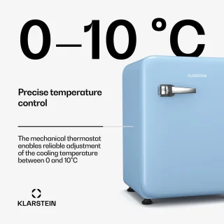 Klarstein Audrey Evo 68L Retro Mini Kühlschrank Blau