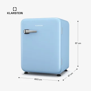 Klarstein Audrey Evo 68L Retro Mini Kühlschrank Blau