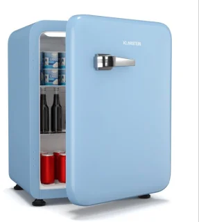 Klarstein Audrey Evo 68L Retro Mini Kühlschrank Blau