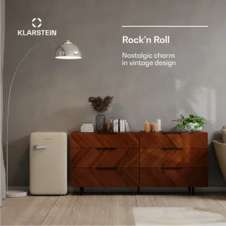 Klarstein Audrey Evo 90L Mini Kühlschrank Creme