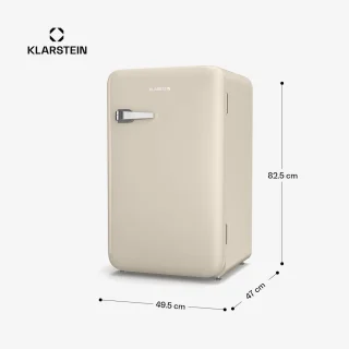 Klarstein Audrey Evo 90L Mini Kühlschrank Creme