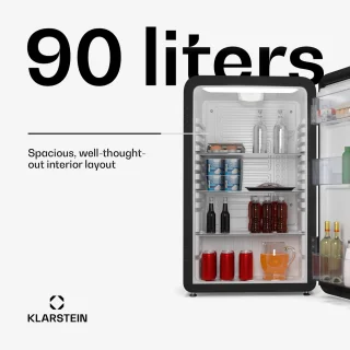 Klarstein Audrey Evo 90L Mini Kühlschrank Schwarz