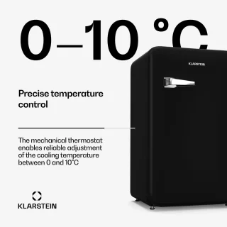 Klarstein Audrey Evo 90L Mini Kühlschrank Schwarz