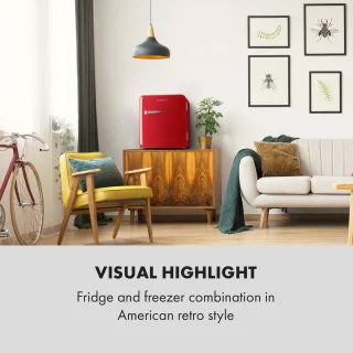 Klarstein Audrey Mini 2-in-1 Mini koelkast 37L Rood