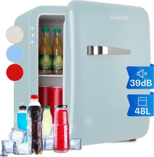 Klarstein Audrey Mini Retro Koelkast 48L Blauw