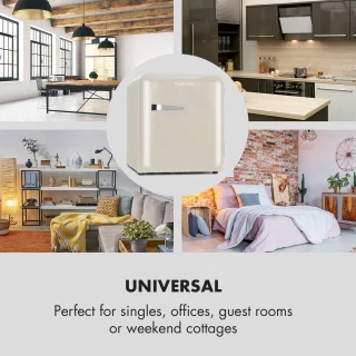Klarstein Audrey Mini retro koelkast 48L crème