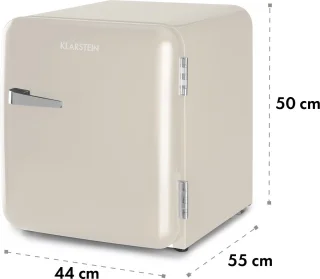 Klarstein Audrey Mini retro koelkast 48L crème
