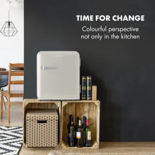 Klarstein Audrey Mini retro koelkast 48L crème