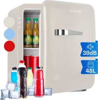 Klarstein Audrey Mini retro koelkast 48L crème