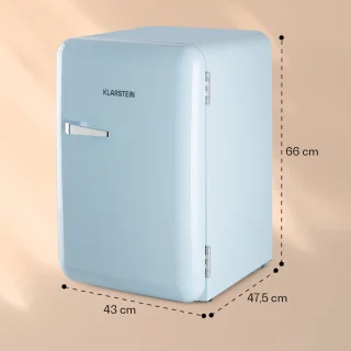 Klarstein Audrey Mini Retro Koelkast 70L Blauw