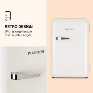 Klarstein Audrey Mini Retro Mini koelkast 70L crème
