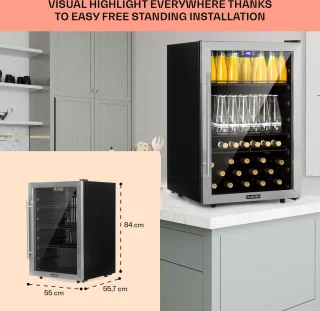 Klarstein Beersafe 5XL drankkoelkast 148L roestvrij staal