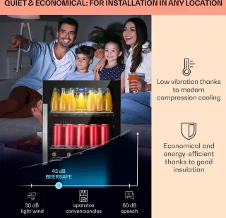 Klarstein Beersafe 5XL Onyx Drankkoelkast 148L