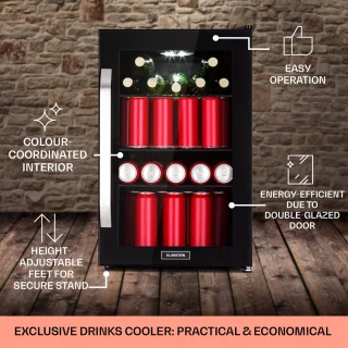 Klarstein Beersafe 70 Craft Beer Edition Drankkoelkast 70L RVS Zwart