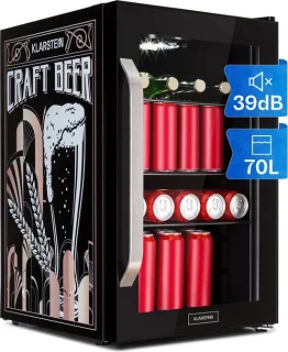 Klarstein Beersafe 70 Craft Beer Edition Drankkoelkast 70L RVS Zwart