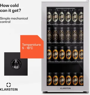 Klarstein Beersafe 74 Slim Drankkoelkast Quartz