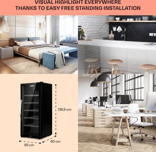Klarstein Beersafe 7XL Onyx Koelkast 242L