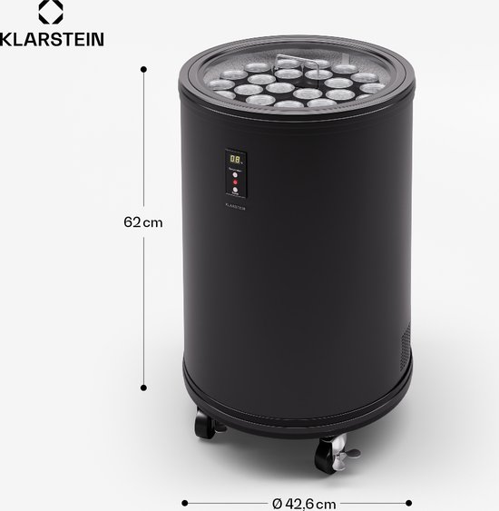 Klarstein Beersafe L 30L – mobiele barkoelkast met stijl