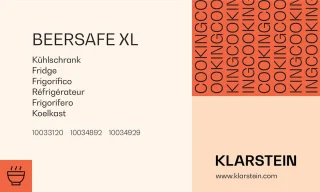 Klarstein Beersafe XL Crystal White mini koelkast 60L roestvrij staal