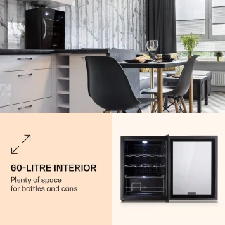 Klarstein Beersafe XL Onyx Vrijstaande Koelkast 60L Zwart